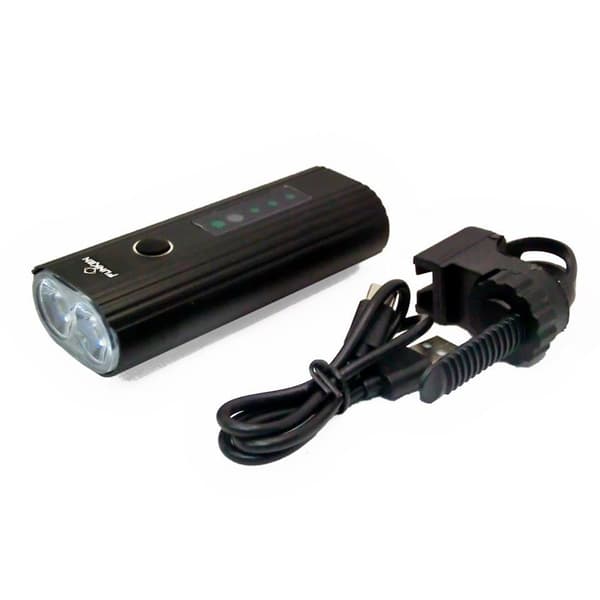 Funken Framlykta 2x Led Xpg Sensor 3000mah Li-poly Integrated Svart 650 Lumens