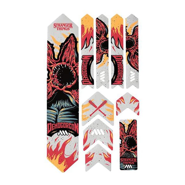 All Mountain Style Pyörän Runko Suojelija Tarrat Stranger Things Demogorgon Extra Musta