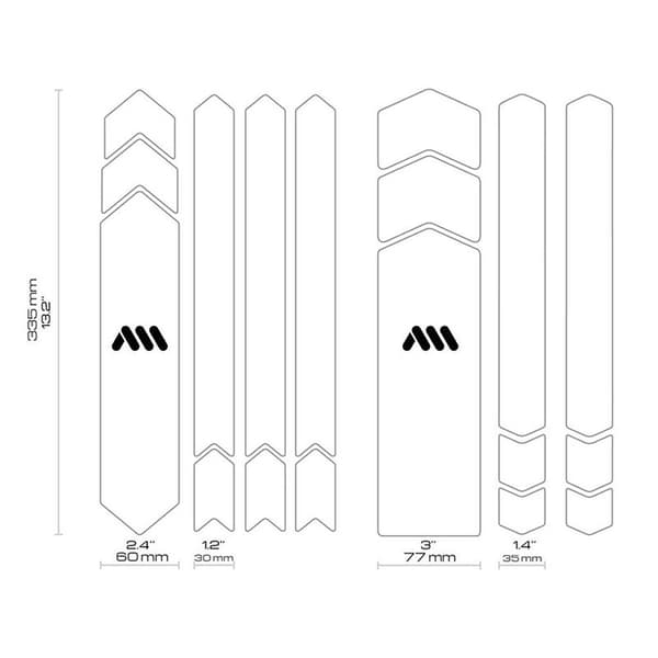 All Mountain Style Frame Guard Full Stickers Honeycomb Sort