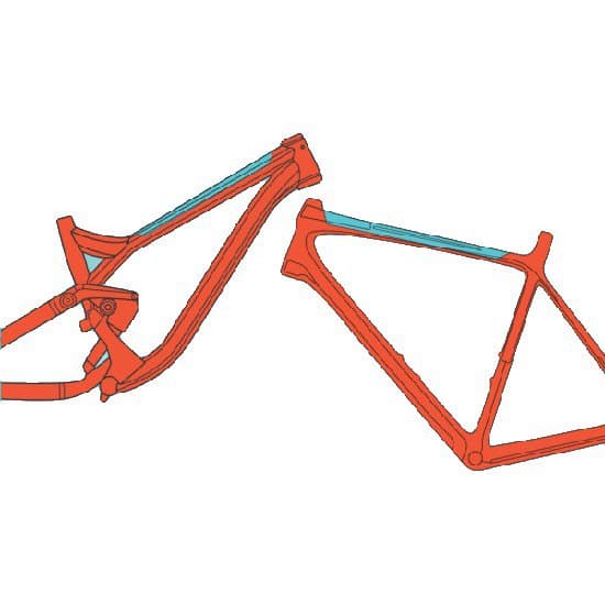 Ridewrap Toprørrammebeskytterklistermærker Orange