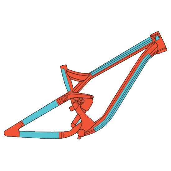 Ridewrap Frame Guard -tarrasarja Mtb Hopeinen