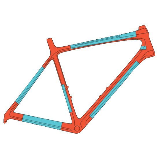 Ridewrap Tie Frame Guard -tarrasarja & Gravel Hopeinen