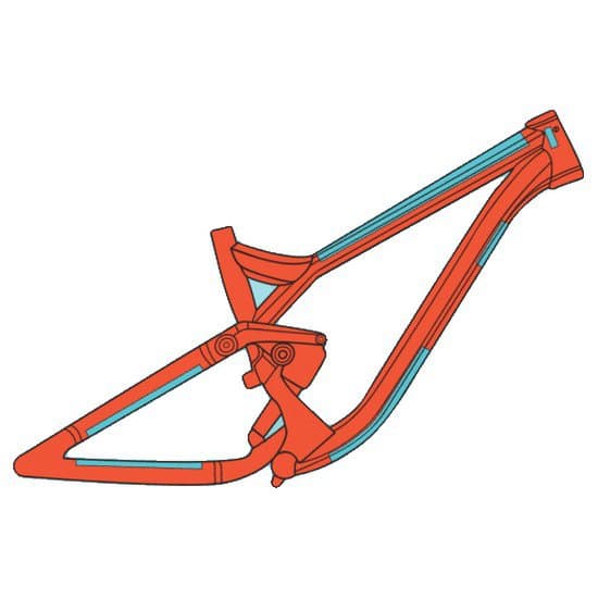 Ridewrap Frame Guard Stickers Kit Essential Rød