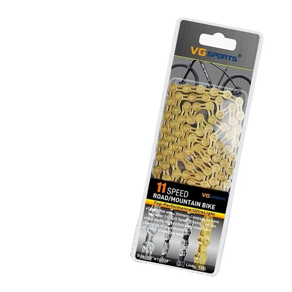 Cykelkæde, Halv Hul, Ultralight, 9s el regnbue 11s el ti gold