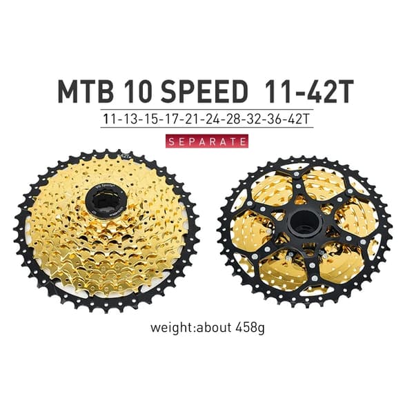 Cykelkassett, Bred Kompatibilitet, Hållbar Konstruktion, 11 S 11-42T svart