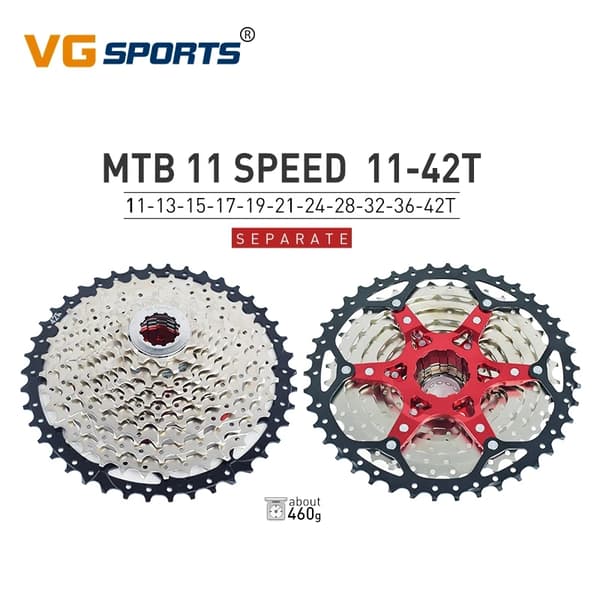 Cykelkassett, Bred Kompatibilitet, Hållbar Konstruktion, 11 S 11-42T svart