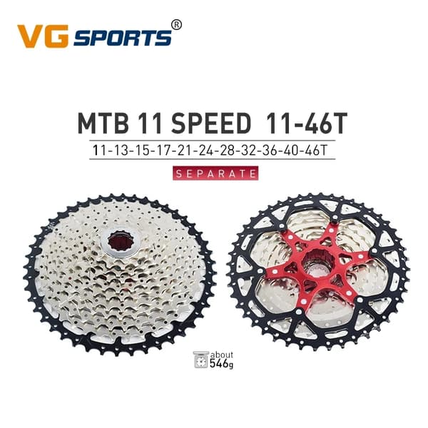 Cykelkassett, Bred Kompatibilitet, Hållbar Konstruktion, 11 S 11-42T svart