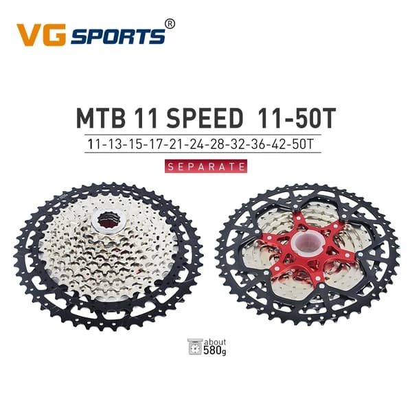 Cykelkassett, Bred Kompatibilitet, Hållbar Konstruktion, 11 S 11-42T svart