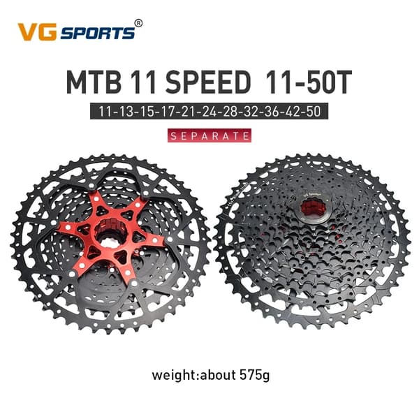 MTB Cykel Frihjul, Hastighet Velocidade, Ultralätt, 1 st 10 s 42 t svart