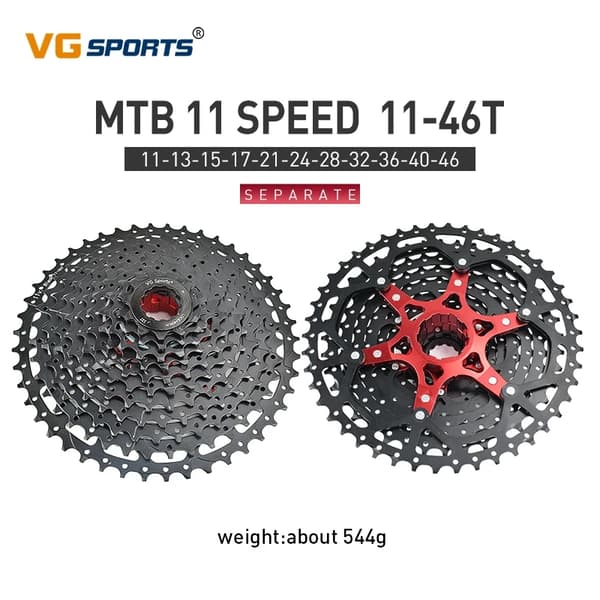MTB Cykel Frihjul, Hastighet Velocidade, Ultralätt, 1 st 10 s 42 t svart