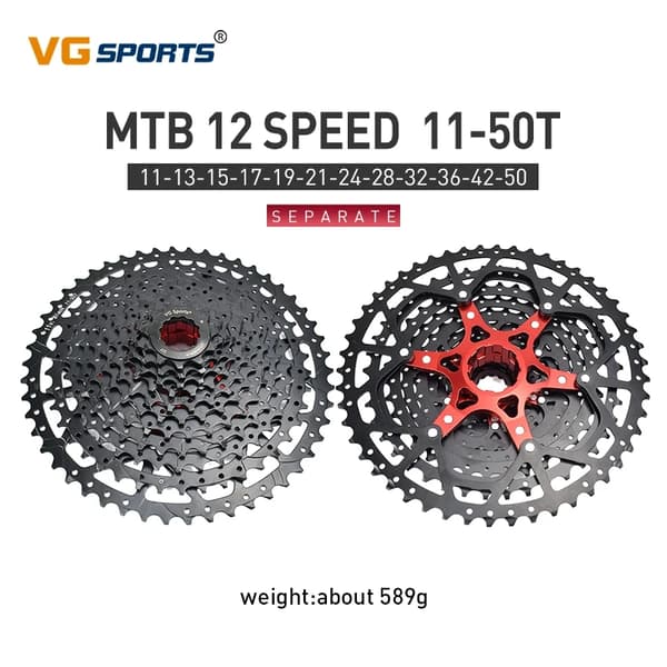 MTB Cykel Frihjul, Hastighet Velocidade, Ultralätt, 1 st 10 s 42 t svart