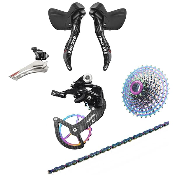 SENSAH EMPIRE PRO Groupset, 2X12 Gear, Carbon Konstruktions,2X11 Farve kulstof, 28T