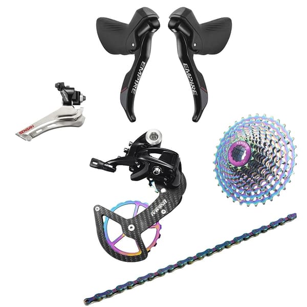 SENSAH EMPIRE PRO Groupset, 2X12 Gear, Carbon Konstruktions,2X11 Farve kulstof, 28T