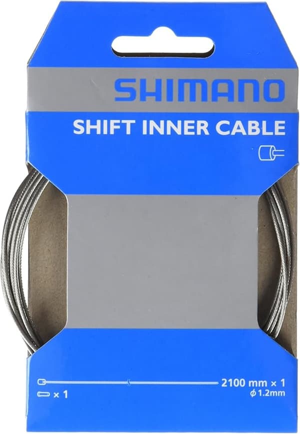 Shimano växelkabel 1,2mm x 2100mm galvaniserad