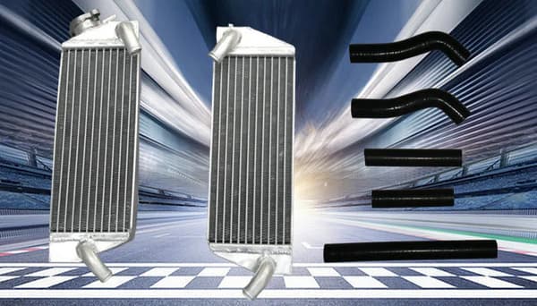 Aluminiumradiator, holdbar konstruktion, effektiv køleydelse,sort
