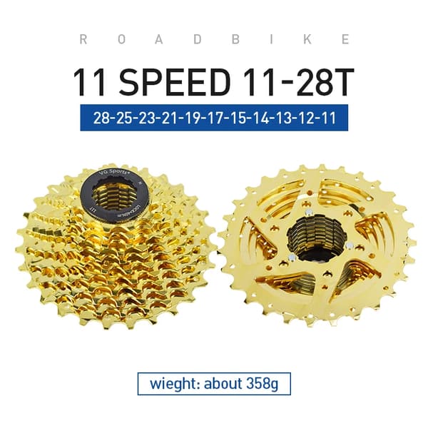 VG Sports Cykel Frihjul, 11-Speed, 11-36T,11gear 11-28T  guld