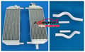 Miniatyrbillede 2 af 2: Aluminiumkøler til Suzuki RM250, Holdbar konstruktion, Inkluderer silikoneslanger,HVID