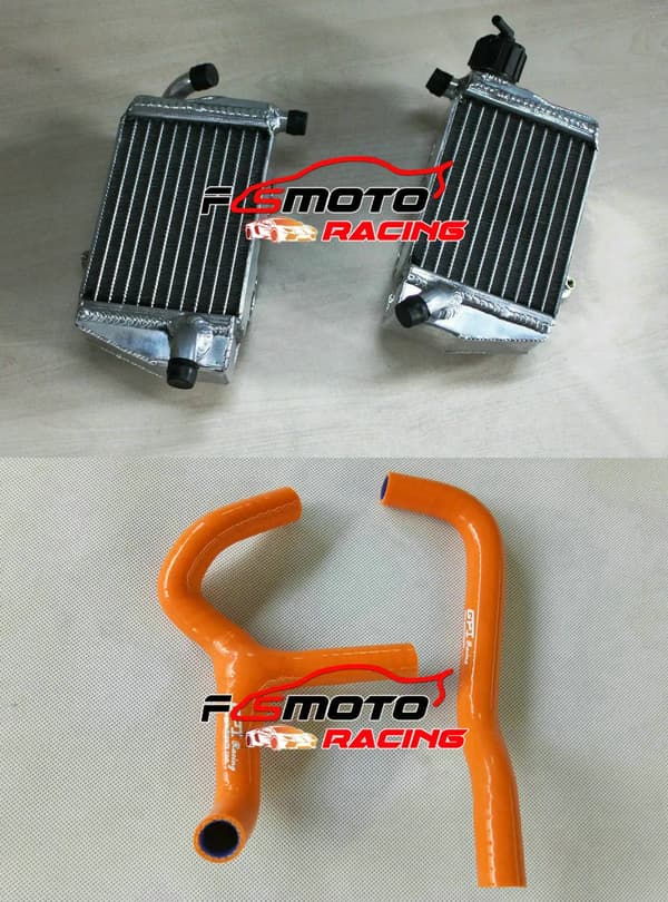 Aluminiumradiator, Venstre og Højre Placering, Holdbar Konstruktion,Radiator Orange Slange