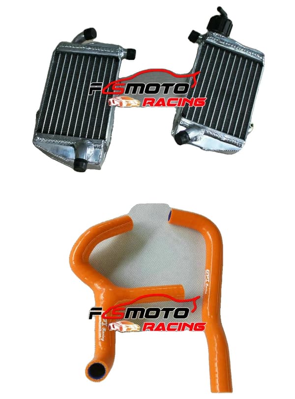 Aluminiumradiator, Venstre og Højre Placering, Holdbar Konstruktion,Radiator Orange Slange