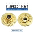 Miniatyrbillede 2 af 2: VG Sports Cykel Frihjul, 11-Speed, 11-36T,11gear 11-36T  guld