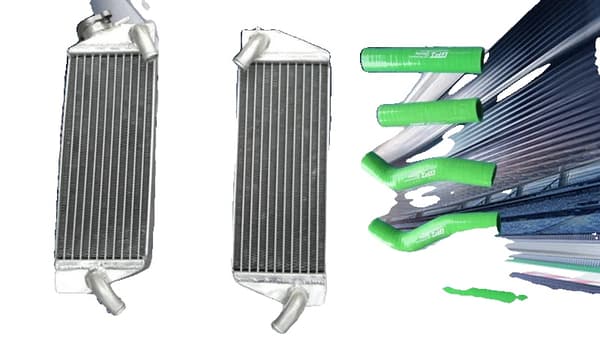 Aluminiumradiator, holdbar konstruktion, effektiv køleydelse,grøn