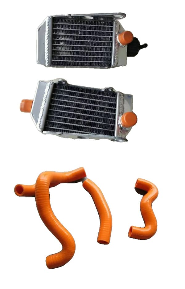 Aluminiumradiator med silikoneslange, øget kølekapacitet, holdbar konstruktion,Appelsin