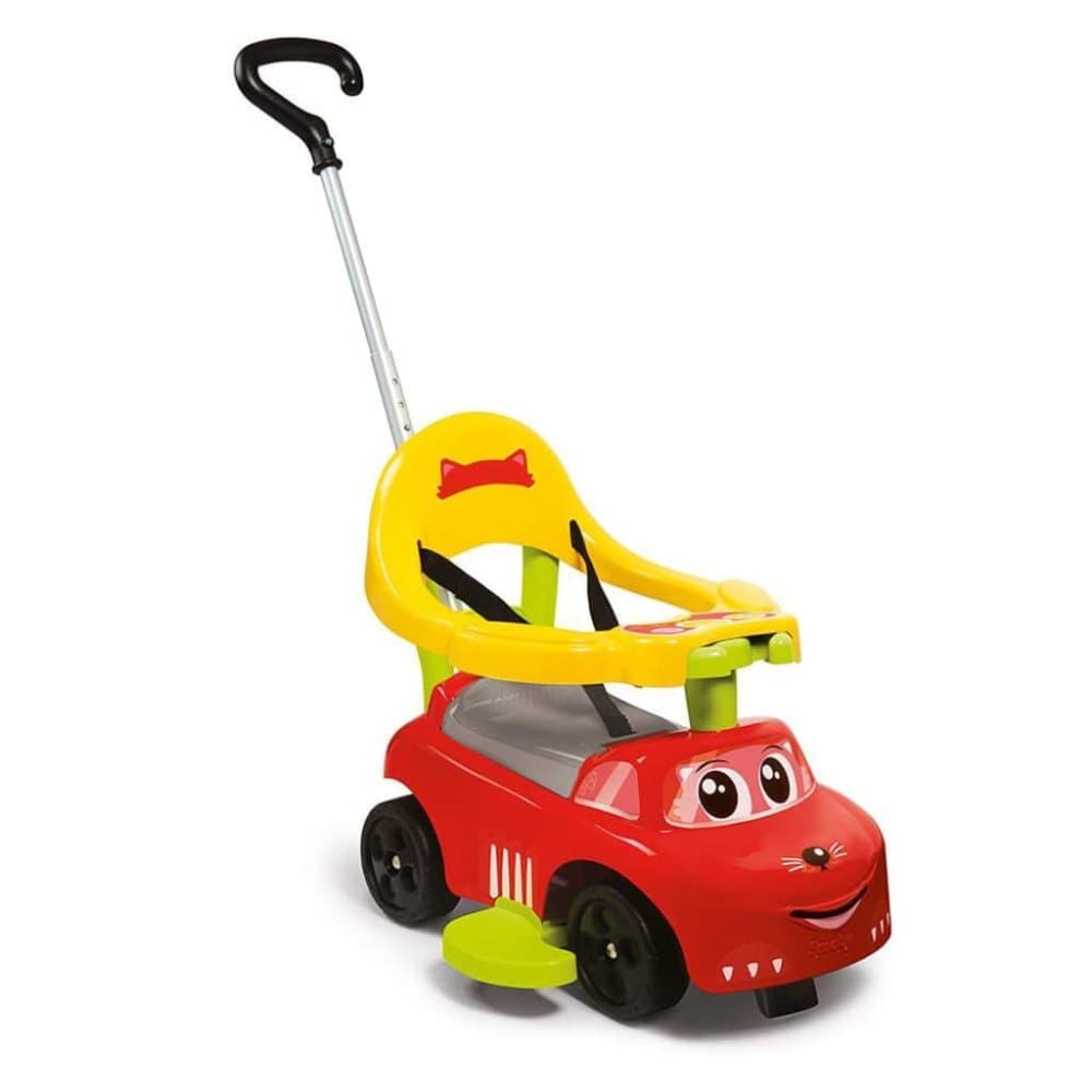 Smoby 3-i-1 børnebil rød og gul
