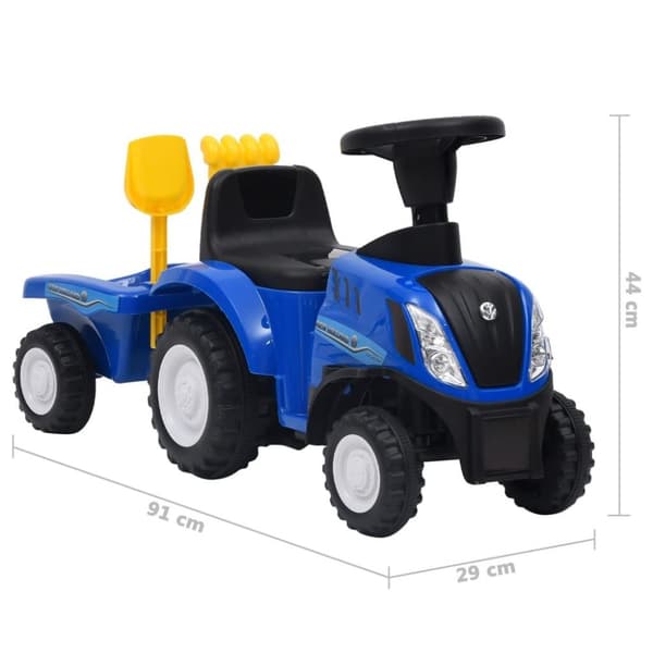 vidaXL Lasten traktori New Holland sininen