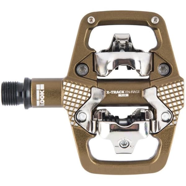 LOOK X-TRACK EN-Rage+ MTB automatiska pedaler - Brons - Q-faktor 53mm - Frigöringshårdhet 6 till 14 Nm