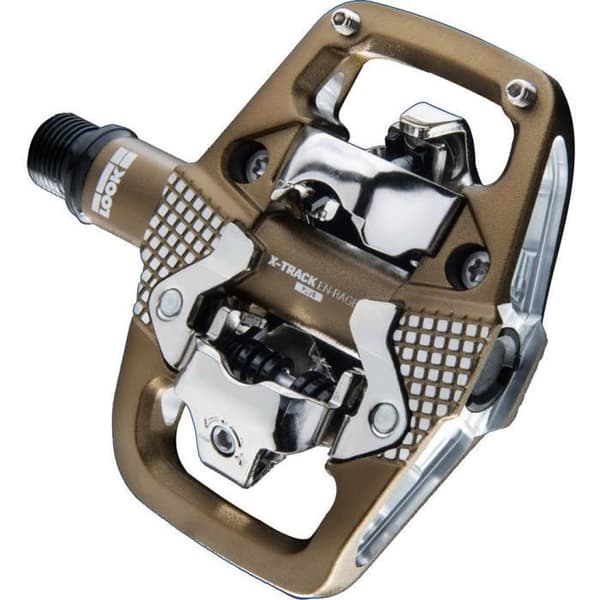 LOOK X-TRACK EN-Rage+ MTB automatiska pedaler - Brons - Q-faktor 53mm - Frigöringshårdhet 6 till 14 Nm