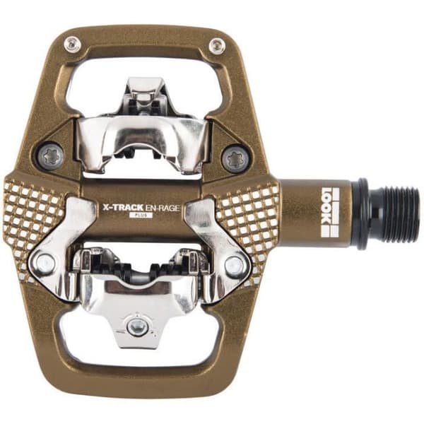 LOOK X-TRACK EN-Rage+ MTB automatiska pedaler - Brons - Q-faktor 53mm - Frigöringshårdhet 6 till 14 Nm