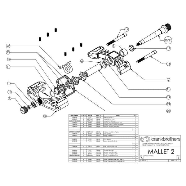 Crankbrothers Pedaler Mallet 2 Sort,Søvfarvet