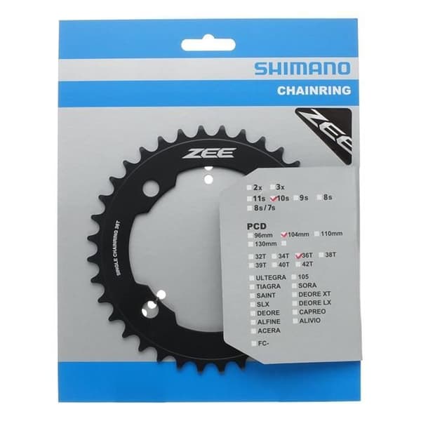 Vevsatser - Shimano - FC-M640 ZEE - Svart - 36 tänder - MTB 2014
