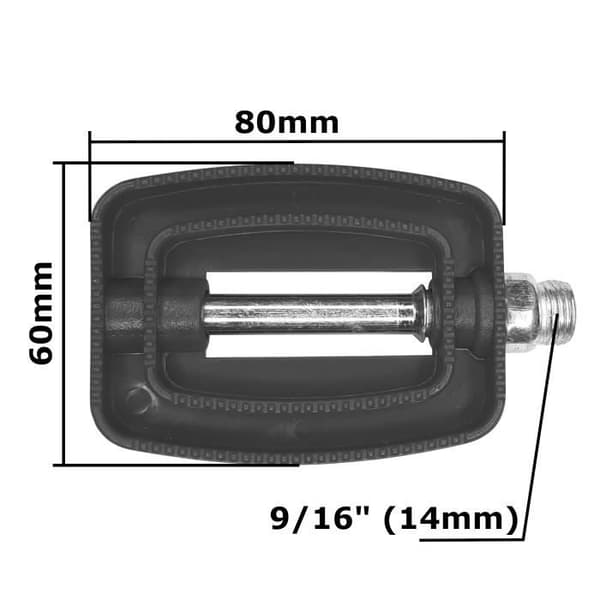 Ett par barncykelpedaler - Vit - Halkfri design - 9/16" - Blandat