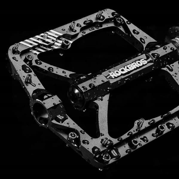 Cykelpedaler i aluminium med stift, svart Rockbros 2018-12BBK