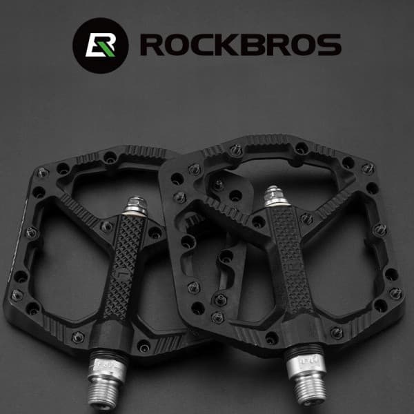 Nylon cykelpedaler med stifter, sort Rockbros 2021-12A