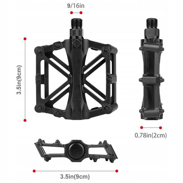 ROXAR MTB plattformscykelpedaler, aluminium, svart