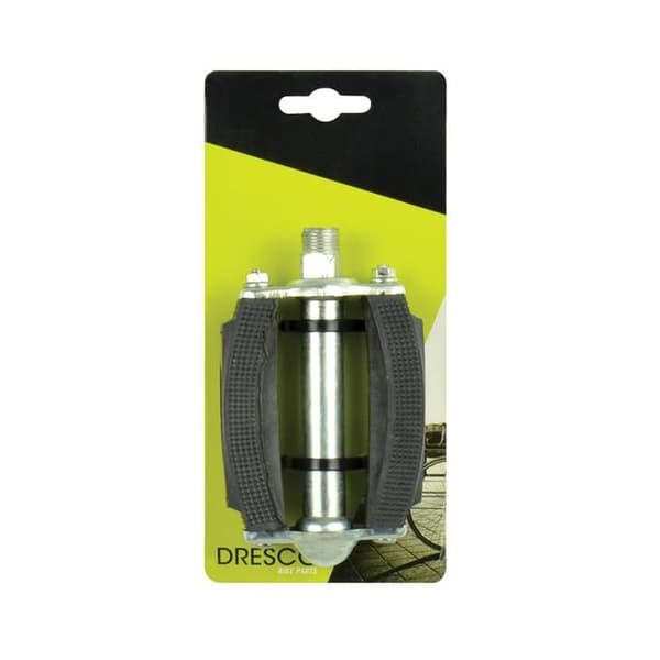 Pedaler - Dresco - Classic - Svart/silver - 12 cm - Fritidscykel