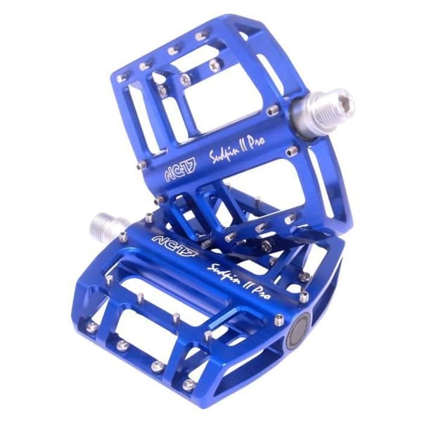 NC-17 Sudpin II Pro BMX Pedaler - Blå - CNC Gefräst, aluminiumprofil