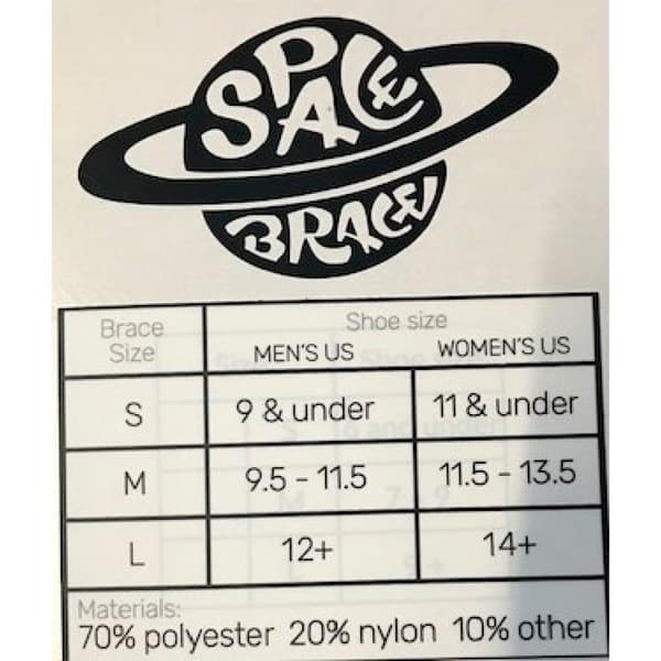 Space Brace Ankelbøjler Sort L