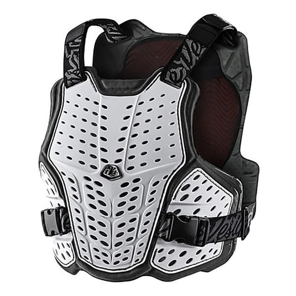 Troy Lee Designs Protector Beskyttelsesvest Rockfight Ce Flex Chest Hvid,Orange,Sort M-L
