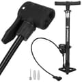 Miniatyrbild 3 av 4: SPRINGOS® cykelhandpump med lufttrycksmätare upp till 11 bar - Dubbelt ventilhuvud