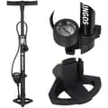 Miniatyrbild 2 av 4: SPRINGOS® cykelhandpump med lufttrycksmätare upp till 11 bar - Dubbelt ventilhuvud