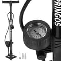 Miniatyrbild 1 av 4: SPRINGOS® cykelhandpump med lufttrycksmätare upp till 11 bar - Dubbelt ventilhuvud