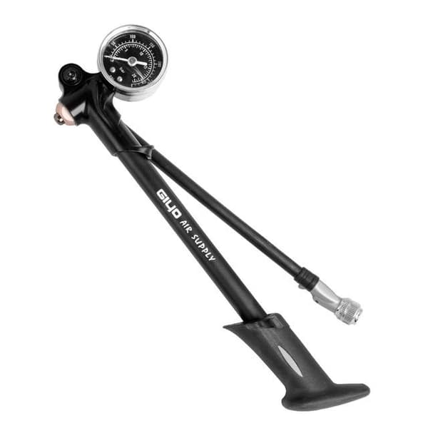 300psi/20bar portabel kompakt cykelpump med luftavluftare och mätare, 22,5cm hopfällbar slang, ergonomiskt handtag