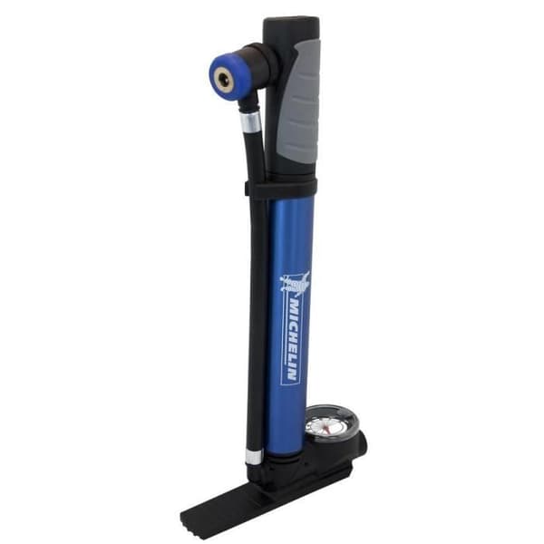 Cykelpump - MICHELIN - 2 i 1 aluminium minipump - Integrerad tryckmätare - Kompatibel med Presta och Schrader ventiler