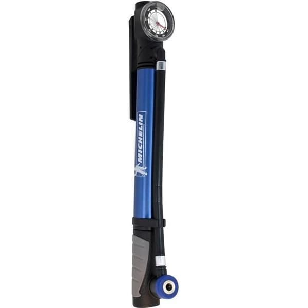 Cykelpump - MICHELIN - 2 i 1 aluminium minipump - Integrerad tryckmätare - Kompatibel med Presta och Schrader ventiler