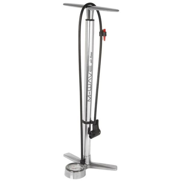 M-Wave pump med 61 cm aluminium tryckmätare silver