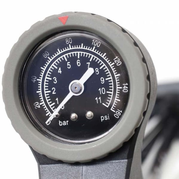Giyo Gulvpumpe Med Manometer Grå 160 Psi