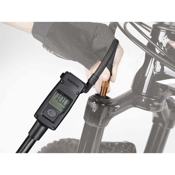 Topeak Suspensionspumpe Med Digitalt Manometer Pocketshock Digital Pressure-rite Søvfarvet 300 Psi